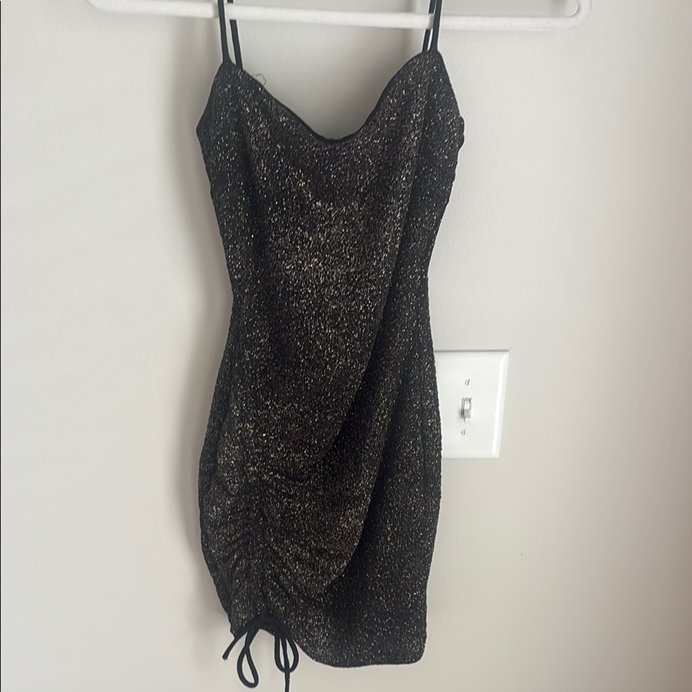 Windsor Black Spaghetti Strap Bodycon Mini Dress